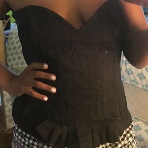 Pleated 2bBeBe bustier top
